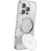 PopSockets Kick-Out Grip for MagSafe, Phone Grip with Built-in Phone Stand, Adjustable Kickstand for Portrait or Landscape, Strong Magnetic Hold, Wireless Charging Compatible – Glossy White