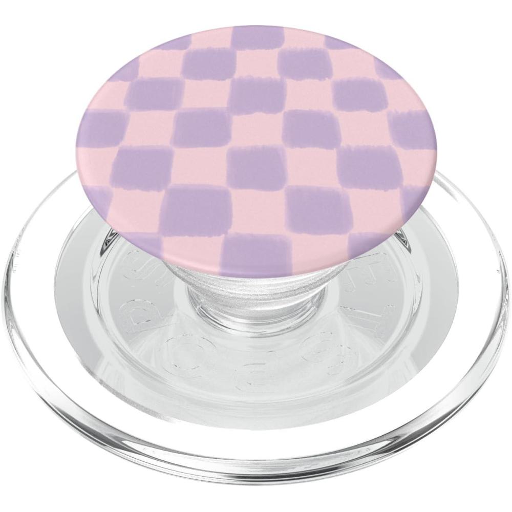 image:imagePopSockets Phone Grip  Pink amp Purple Checker PopSockets PopGrip for MagSafeMagnetic PopGrip
