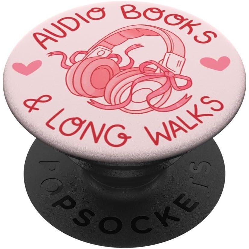 image:imagePopSockets Phone Grip amp Stand  Audiobooks amp Long Walks PopSockets PopGrip for MagSafeAdhesive PopGrip