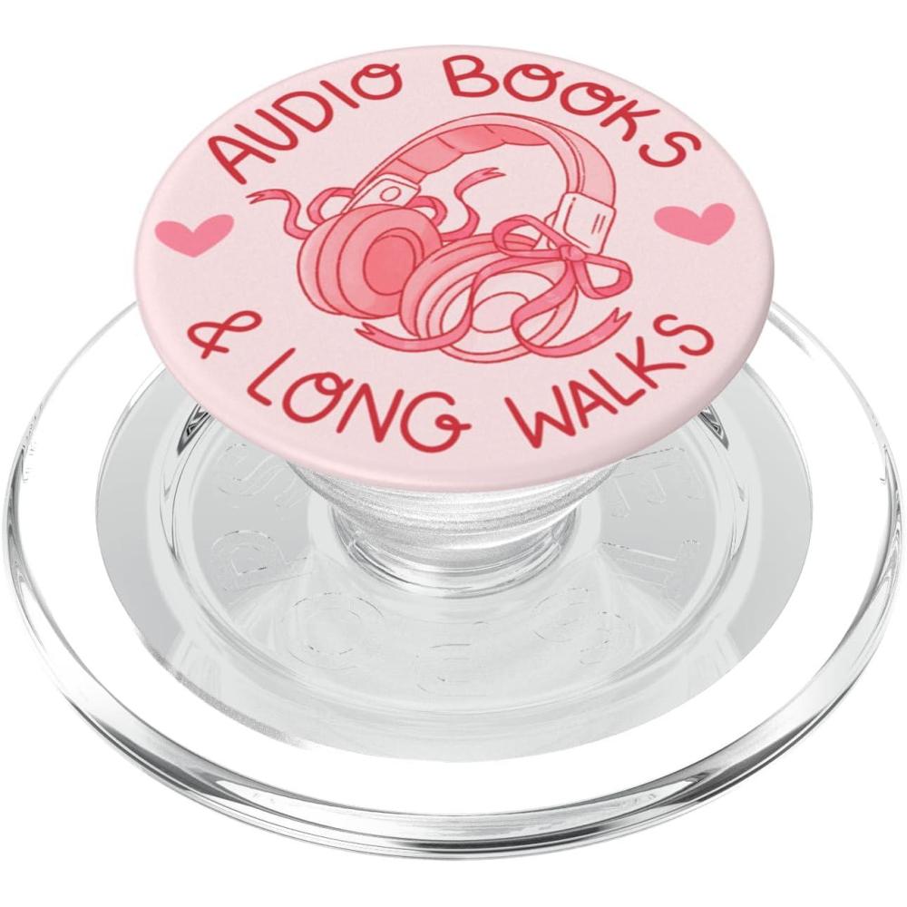 image:imagePopSockets Phone Grip amp Stand  Audiobooks amp Long Walks PopSockets PopGrip for MagSafeMagnetic PopGrip