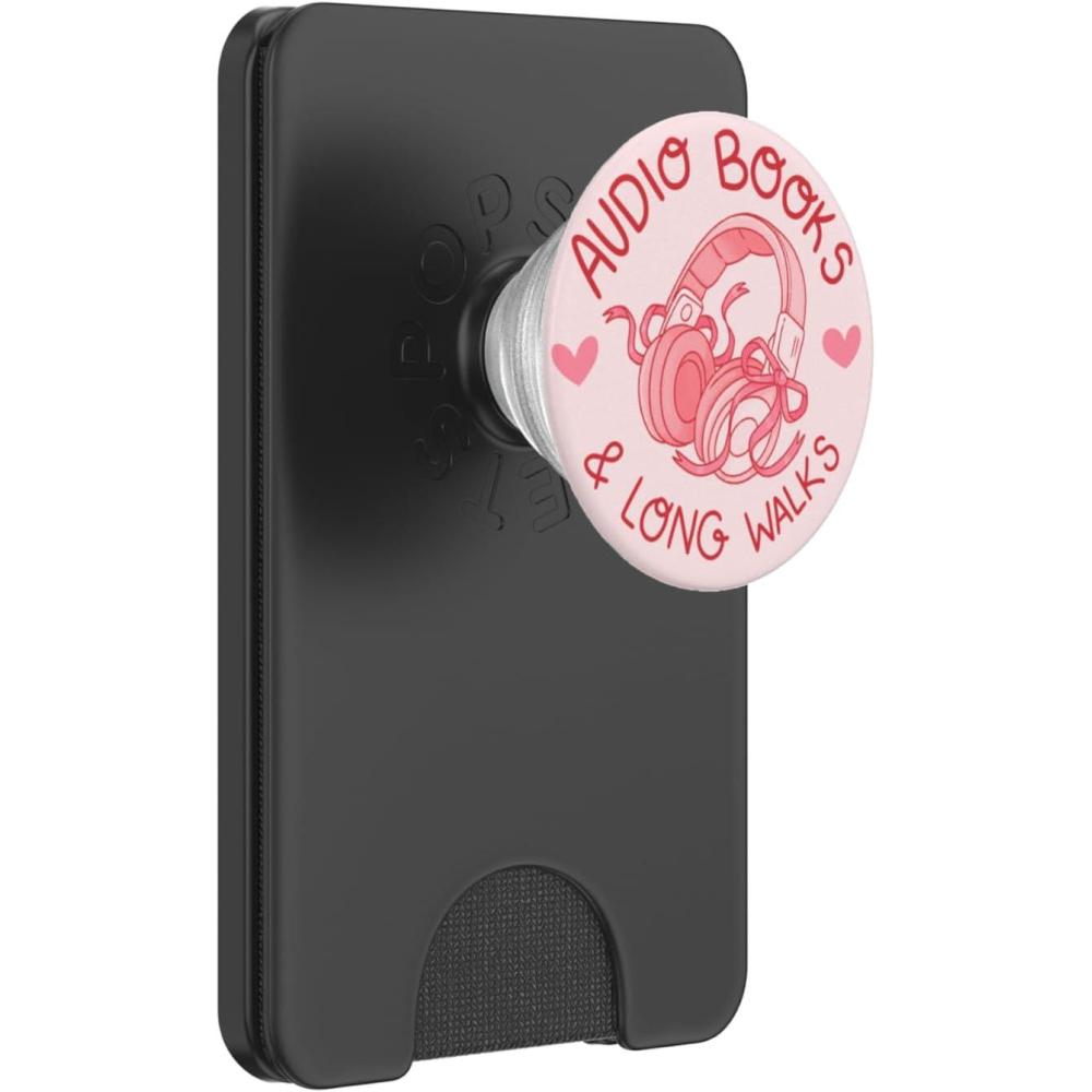 image:imagePopSockets Phone Grip amp Stand Audiobooks amp Long Walks PopSockets PopGrip for MagSafeMagnetic PopWallet