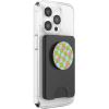 PopSockets Phone Grip – Wavy Floral Green Checker PopSockets PopGrip for MagSafe(Magnetic PopWallet)