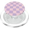 PopSockets Phone Grip – Pink & Purple Checker PopSockets PopGrip for MagSafe(Magnetic PopGrip)