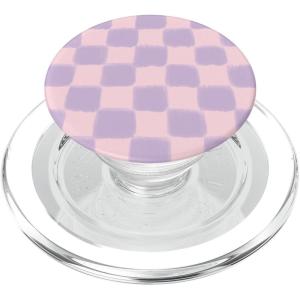 PopSockets Phone Grip – Pink & Purple Checker PopSockets PopGrip for MagSafe(Magnetic PopGrip)