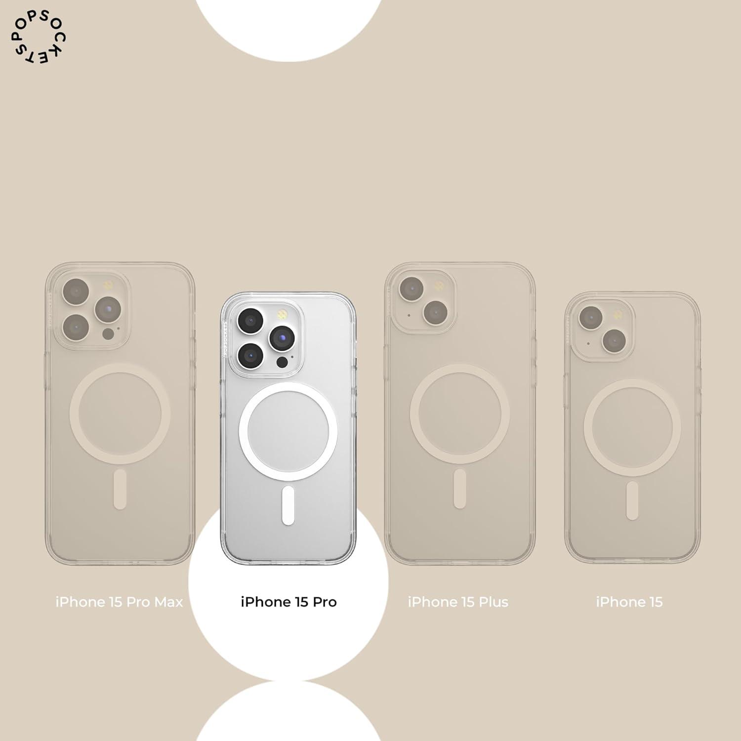 image:imagePopSockets iPhone 15 Pro Case Compatible with MagSafe Phone Case for iPhone 15 Pro Wireless Charging Compatible Case Only Mirror Huntrix