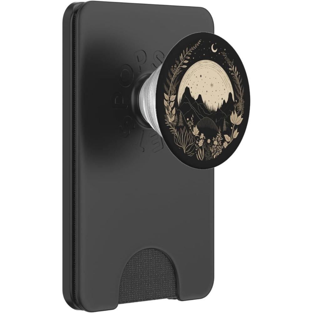 image:imageBoho Chic Floral Forest Nature Mountain Moon Hiking Camping PopSockets PopGrip for MagSafeMagnetic PopWallet