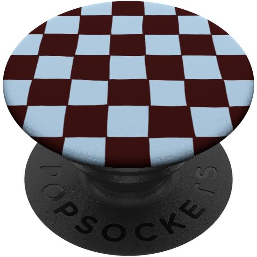 image:imagePopSockets Phone Grip Blue Brown Checker PopSockets Adhesive PopGripAdhesive PopGrip