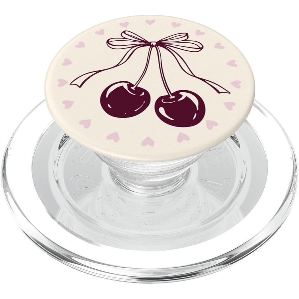 image:imagePopSockets Phone Grip Heart amp Bow Black Cherry PopSockets PopGrip for MagSafeMagnetic PopGrip