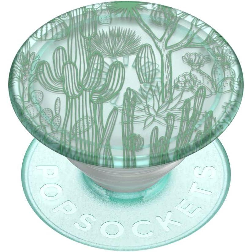 image:imagePopSockets Phone Grip with Expanding Kickstand Adhesive Grip Translucent Dark OrchidClear Cacti