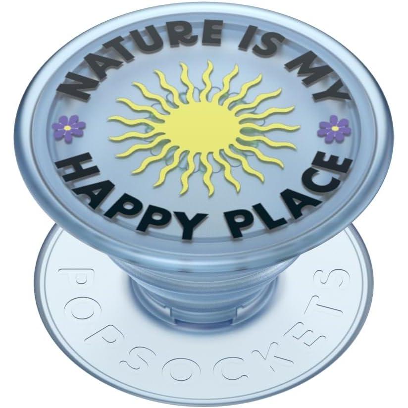 image:imagePopSockets Phone Grip with Expanding Kickstand Adhesive Grip Translucent Dark OrchidNature Is My Happy Place Translucent