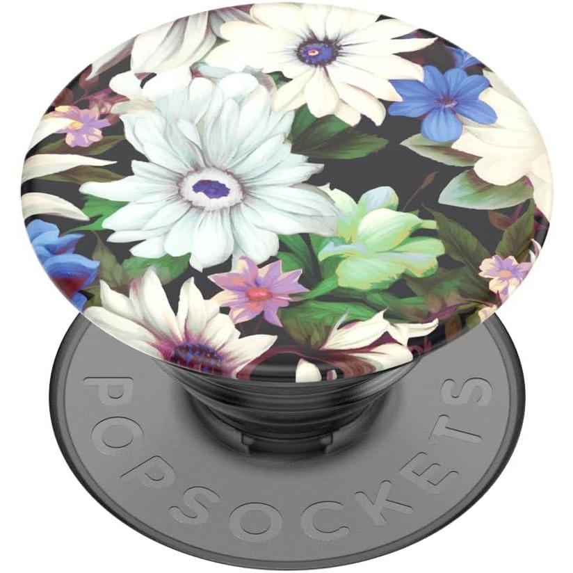image:imagePopSockets Phone Grip with Expanding Kickstand Adhesive Grip Translucent Dark OrchidNight Blooms