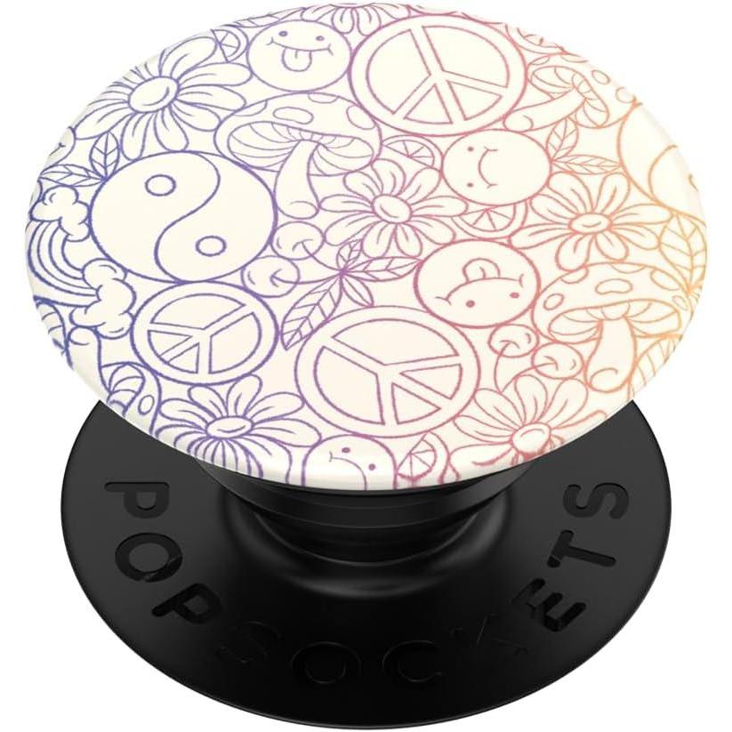 image:imagePopSockets PopTop Top only Base sold separately Swappable Top for PopGrip bases PopGrip Slide amp PopWallet RainbowPeace Love