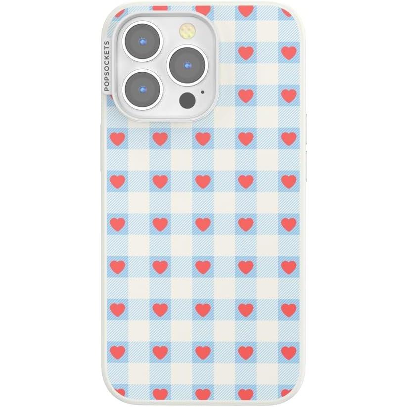 image:imagePopSockets iPhone 13 Pro Case Compatible with MagSafe Phone Case for iPhone 13 Pro Wireless Charging Compatible Berry Sweet Gingham