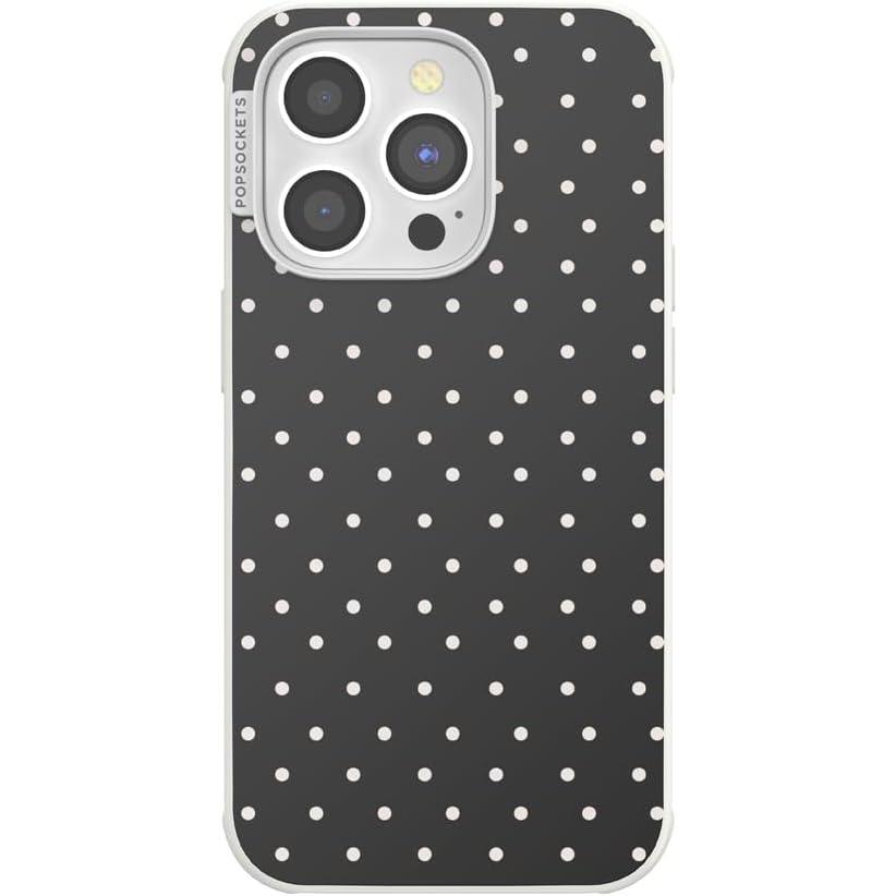 image:imagePopSockets iPhone 14 Pro Case with MagSafe Phone Case for iPhone 14 Pro Grip Sold Separately Wireless Charging Compatible  Licorice Dot