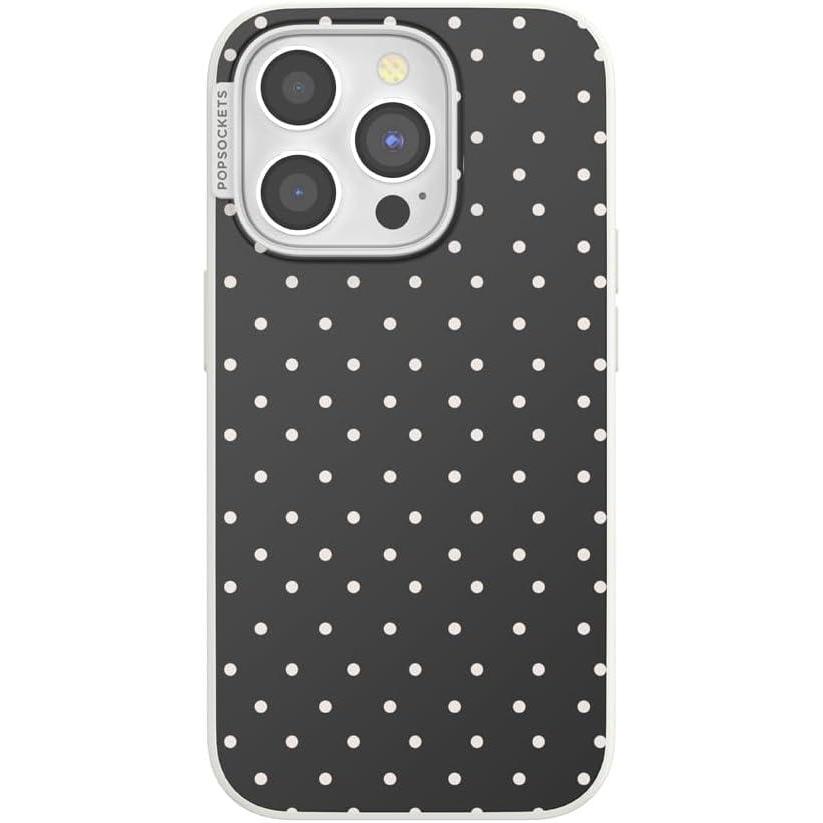 image:imagePopSockets iPhone 15 Pro Case Compatible with MagSafe Phone Case for iPhone 15 Pro Wireless Charging Compatible Case Only  Licorice Dot