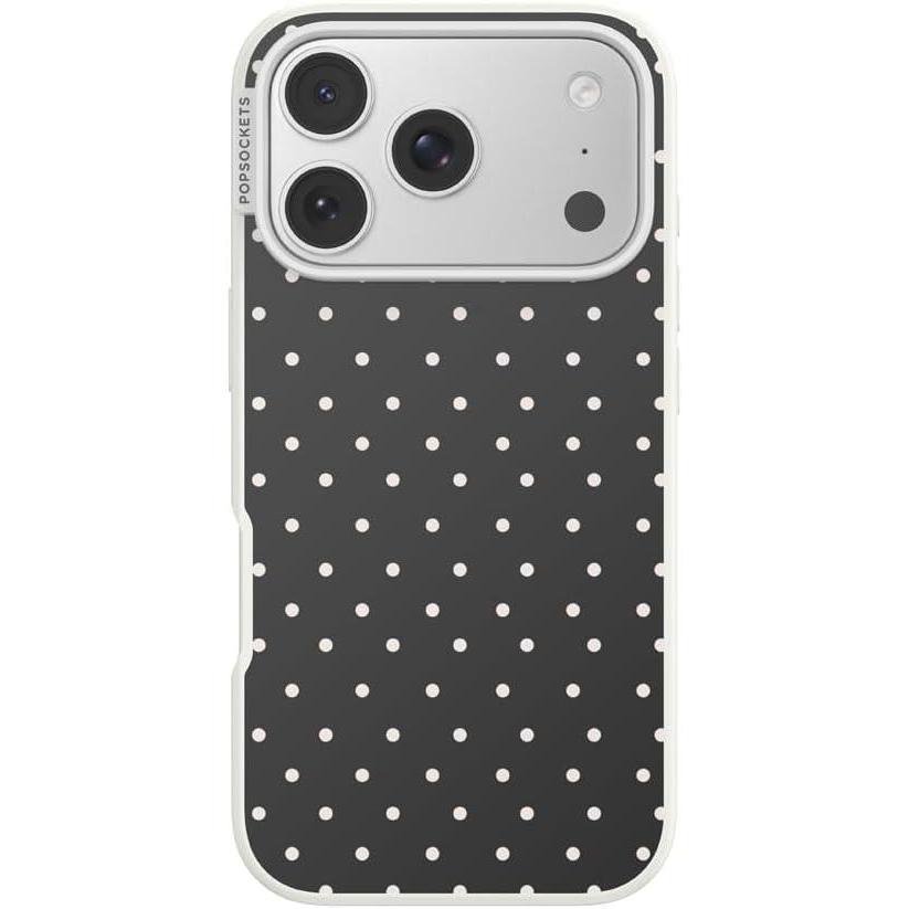 image:imagePopSockets iPhone 17 Pro Case Compatible with MagSafe Phone Case for iPhone 17 Pro Wireless Charging Compatible Case Only Licorice Dot
