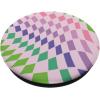 PopSockets Phone Grip – Checker Wavy Lavender PopSockets PopGrip for MagSafe(Adhesive PopGrip)