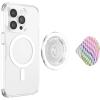 PopSockets Phone Grip – Checker Wavy Lavender PopSockets PopGrip for MagSafe(Magnetic PopGrip)