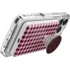 PopSockets PowerPack for MagSafe, Portable Phone Charger, Magnetic Wireless Portable Charger, 5000mAh – Black Cherry Gingham