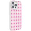 PopSockets iPhone 13 Pro Case Compatible with MagSafe, Phone Case for iPhone 13 Pro, Wireless Charging Compatible – Blush Gingham