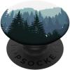 Pine Tree Mountain Scene Teal Forest Pattern for Women Men PopSockets PopGrip for MagSafe(forest PopGrip)