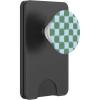 PopSockets Phone Grip – Blue Green Checker PopSockets PopGrip for MagSafe(Magnetic PopWallet)