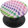 PopSockets Phone Grip – Checker Wavy Lavender PopSockets PopGrip for MagSafe(Adhesive PopGrip)