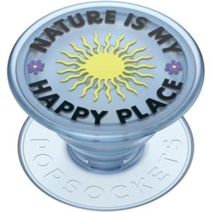 ​​​​PopSockets Phone Grip with Expanding Kickstand, Adhesive Grip – Translucent Dark Orchid(Nature Is My Happy Place Translucent)