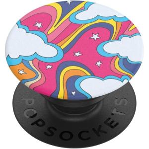 PopSockets PopTop (Top only. Base sold separately) Swappable Top for PopGrip bases, PopGrip Slide, & PopWallet+ – Rainbow(Retro Rainbow)