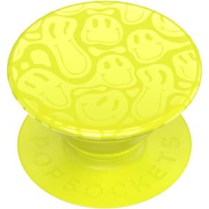 PopSockets PopTop (Top only. Base sold separately) Swappable Top for PopGrip bases, PopGrip Slide, & PopWallet+ – Rainbow(Yellow Smiley)