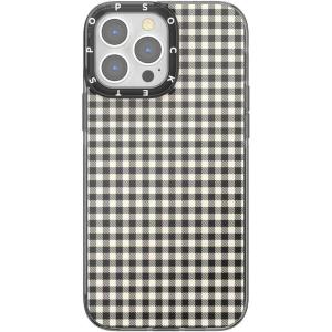 PopSockets iPhone 13 Pro Max Case Compatible with MagSafe, Phone Case for iPhone 13 Pro Max, Wireless Charging Compatible – Gingham