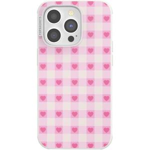 PopSockets iPhone 14 Pro Case with MagSafe, Phone Case for iPhone 14 Pro, Grip Sold Separately, Wireless Charging Compatible – Blush Gingham