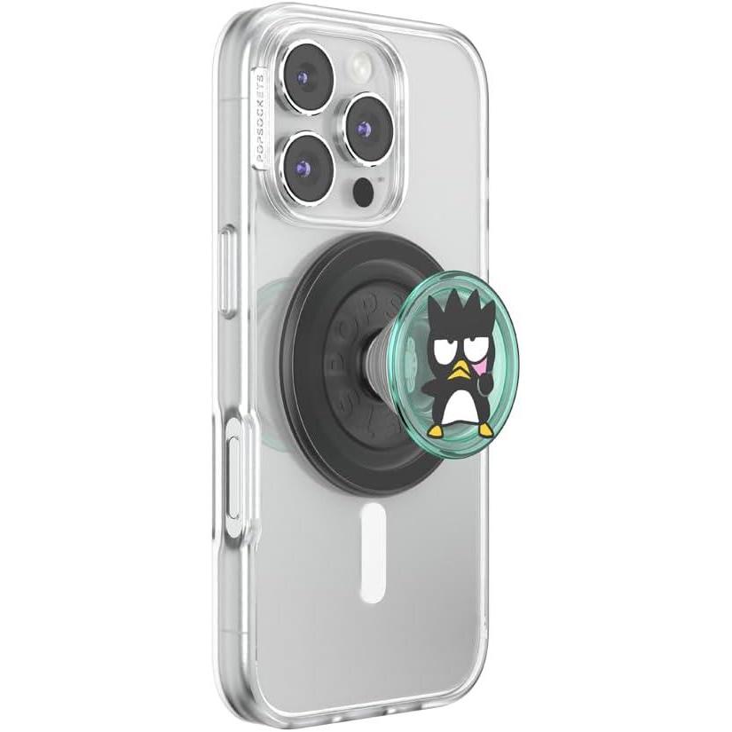 image:imagePopSockets Round Phone Grip Compatible with MagSafe Adapter Ring Included Phone Holder Wireless Charging Compatible Sanrio  Blue Badtz Maru