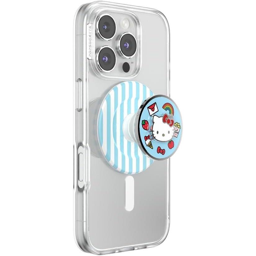 image:imagePopSockets Round Phone Grip Compatible with MagSafe Adapter Ring Included Phone Holder Wireless Charging Compatible Sanrio Spinner Hello Kittys Goodies