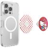 PopSockets Round Phone Grip Compatible with MagSafe, Adapter Ring Included, Phone Holder, Wireless Charging Compatible, Sanrio – Say Cheese Hello Kitty