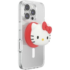 PopSockets Round Phone Grip Compatible with MagSafe, Adapter Ring Included, Phone Holder, Wireless Charging Compatible, Sanrio – PopOut Hello Kitty