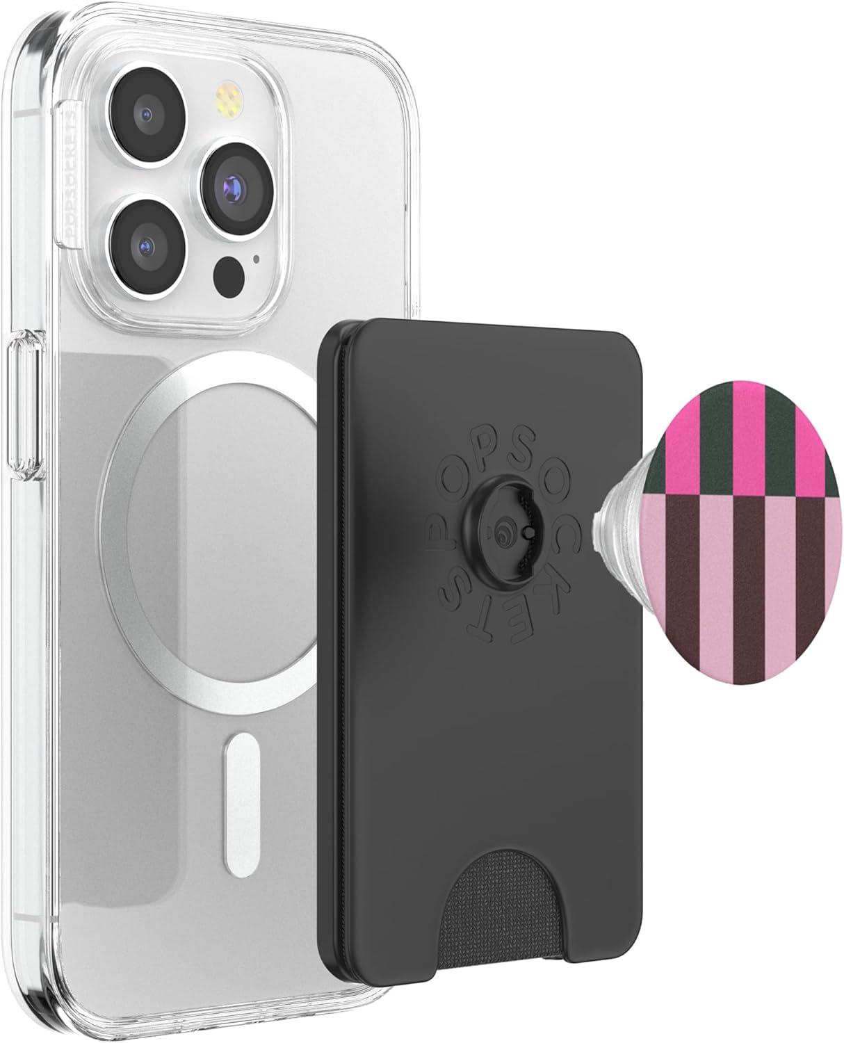 image:imagePopSockets Phone Grip Pop of Pink Stripe PopSockets PopGrip for MagSafeMagnetic PopWallet