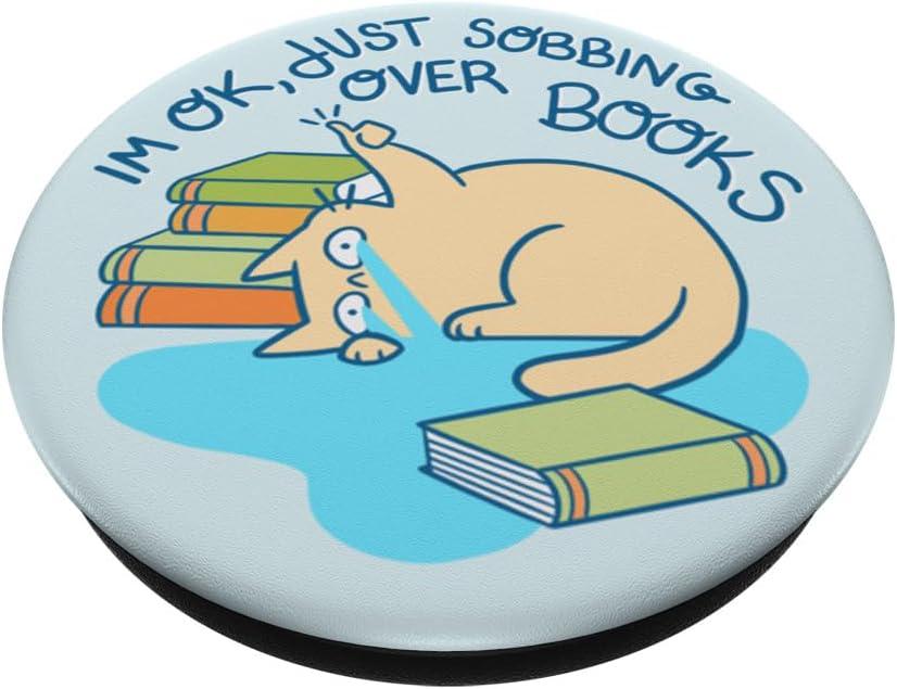 image:imagePopSockets Phone Grip amp Stand Bookish Cat PopSockets PopGrip for MagSafeAdhesive PopGrip