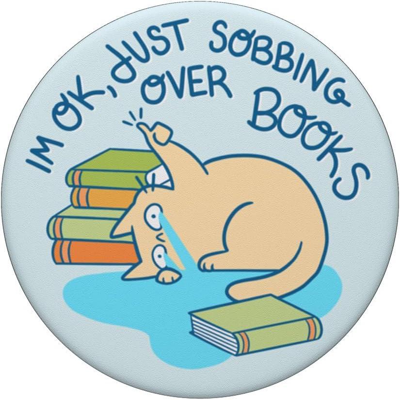 image:imagePopSockets Phone Grip amp Stand Bookish Cat PopSockets PopGrip for MagSafeAdhesive PopGrip