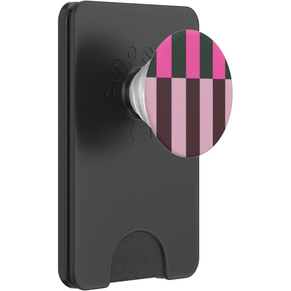 image:imagePopSockets Phone Grip  Pop of Pink Stripe PopSockets PopGrip for MagSafeMagnetic PopWallet