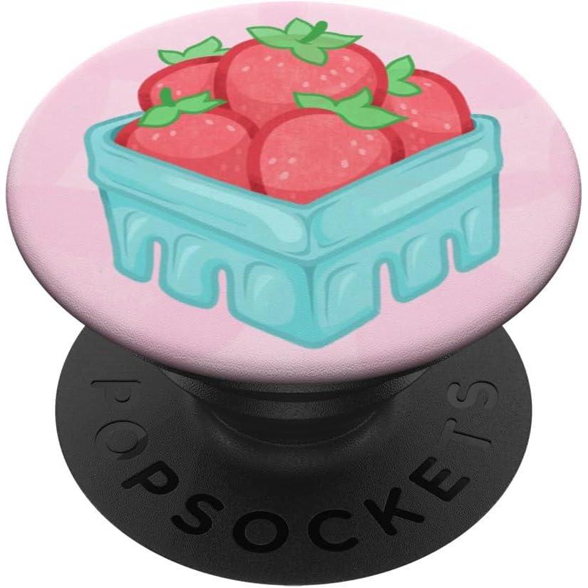 image:imagePopSockets Phone Grip  Strawberry Basket PopSockets PopGrip for MagSafeAdhesive PopGrip