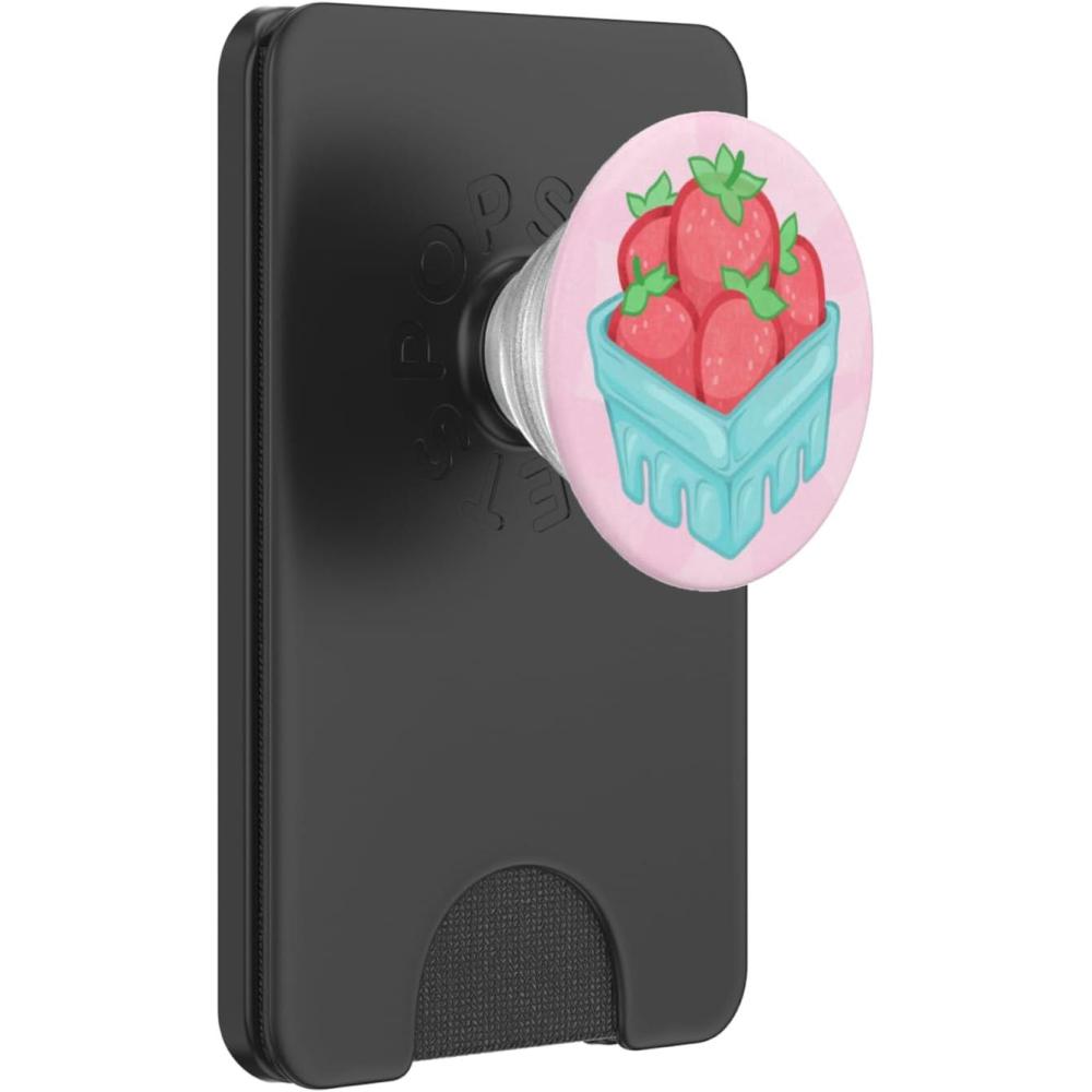 image:imagePopSockets Phone Grip Strawberry Basket PopSockets PopGrip for MagSafeMagnetic PopWallet