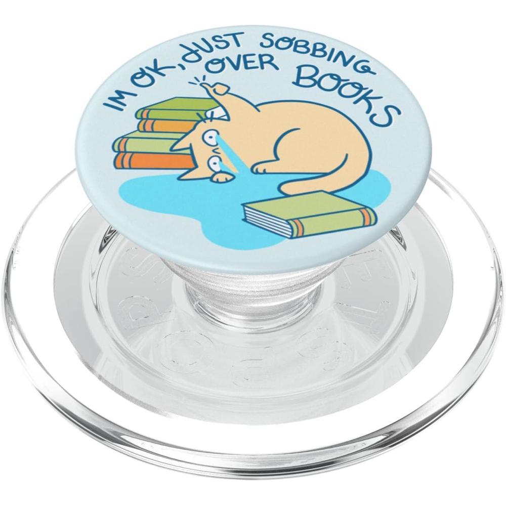 image:imagePopSockets Phone Grip amp Stand Bookish Cat PopSockets PopGrip for MagSafeMagnetic PopGrip