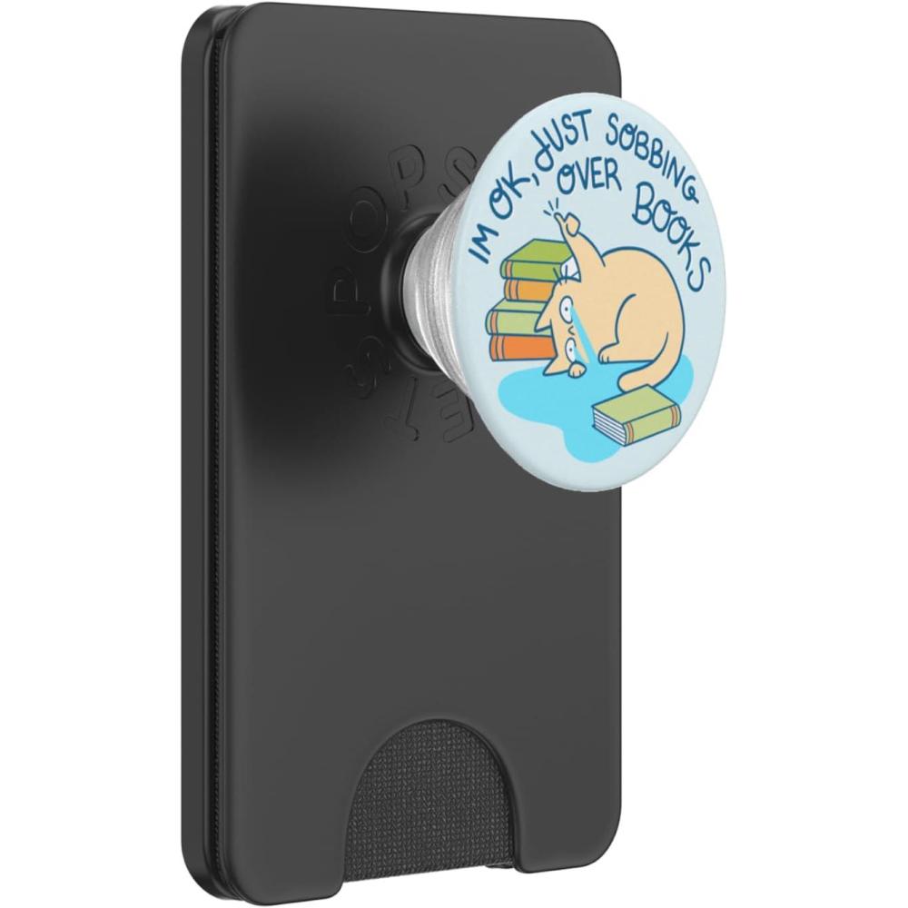 image:imagePopSockets Phone Grip amp Stand Bookish Cat PopSockets PopGrip for MagSafeMagnetic PopWallet