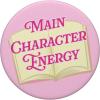 PopSockets Funny Book Phone Grip- Main Character Pink PopSockets PopGrip for MagSafe(Adhesive PopGrip)