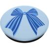 PopSockets Phone Grip – Blue Striped Bow PopSockets PopGrip for MagSafe(Adhesive PopGrip)