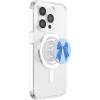PopSockets Phone Grip – Blue Striped Bow PopSockets PopGrip for MagSafe(Magnetic PopGrip)
