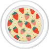 PopSockets Phone Grip – Floral Yellow Strawberry Patch PopSockets PopGrip for MagSafe(Magnetic PopGrip)