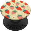 PopSockets Phone Grip – Floral Yellow Strawberry Patch PopSockets PopGrip for MagSafe(Adhesive PopGrip)