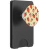 PopSockets Phone Grip – Floral Yellow Strawberry Patch PopSockets PopGrip for MagSafe(Magnetic PopWallet)